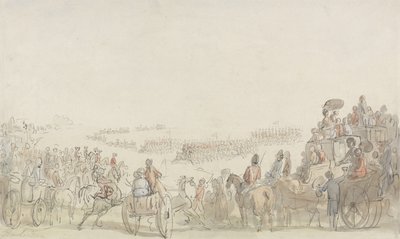 Rassegna dei Volontari della Cavalleria Leggera a Wimbledon Common, 1798 da Thomas Rowlandson